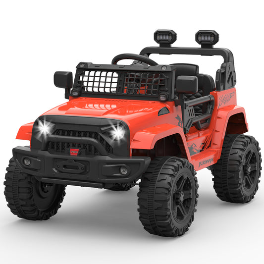 12V Electric Ride-On Truck Car with LED Lights Adjustable Speed 1-Seater Gas Scooters Variant 0