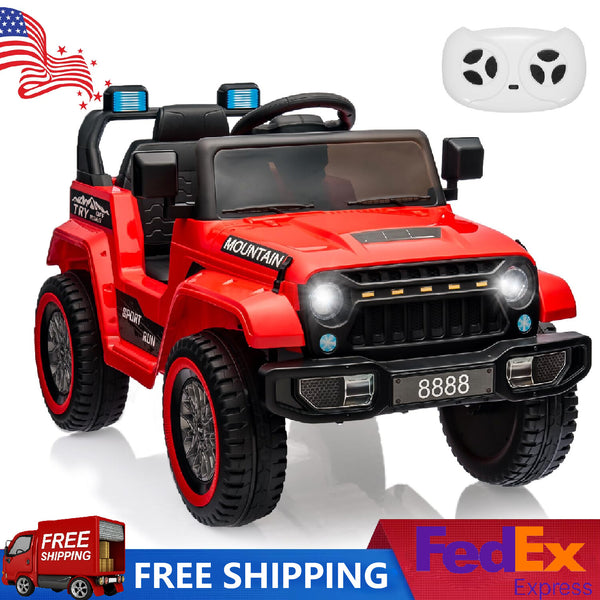 12V Electric Ride-On 4-Wheeler Truck Car for Kids with Music and 3 Speed Settings