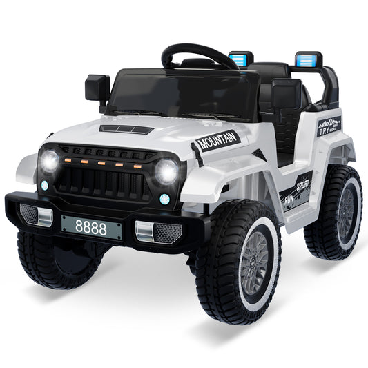 12V Kids Electric Ride-On Truck Car with Remote Control, LED Lights, and 2 Speeds Gas Scooters 0