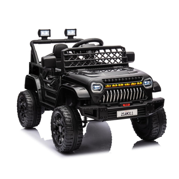 12V Kids Ride-On Truck Car with Remote Control, LED Lights, Music, and Power Wheels