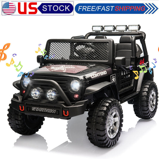 12V Electric Ride-On Off-Road Jeep Truck Toy with Remote, LED Lights, and MP3 Player Gas Scooters 0