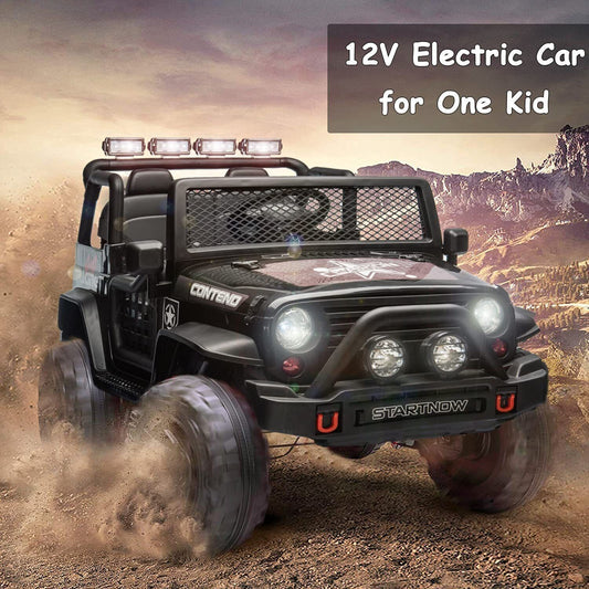 12V Electric Ride-On Off-Road Jeep Truck with Remote Control, LED Lights, and MP3 Player Gas Scooters 0
