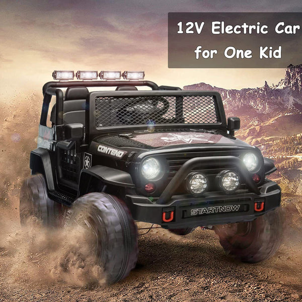 12V Electric Ride-On Off-Road Jeep Truck with Remote Control, LED Lights, and MP3 Player