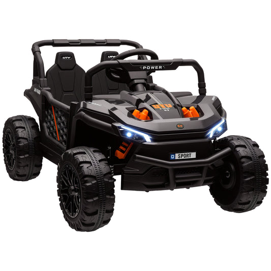 12V Ride-On UTV Truck Toy with 4-Wheel Suspension and Remote Control, Black Gas Scooters 0