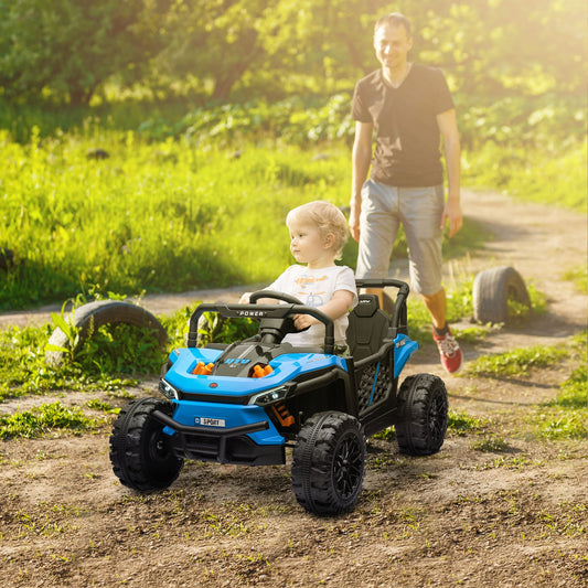 12V Ride-On UTV Truck Toy with 4-Wheel Suspension and Remote Control in Blue Gas Scooters 0