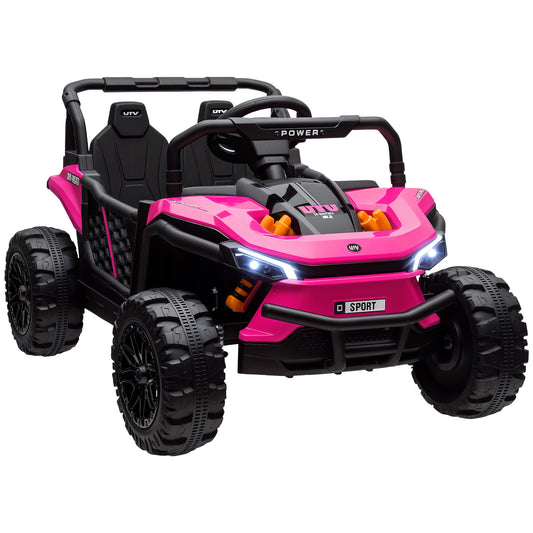 12V Pink Ride-On UTV Truck Toy with Remote Control and 4-Wheel Suspension Gas Scooters 0