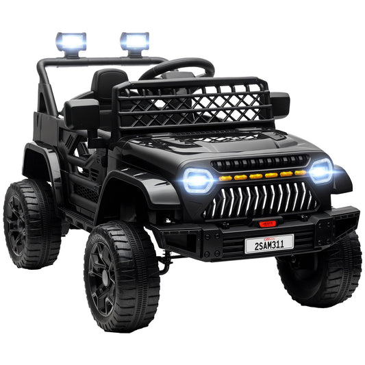 12V Ride-On Truck with Spring Suspension and Remote Control in Black Gas Scooters 0