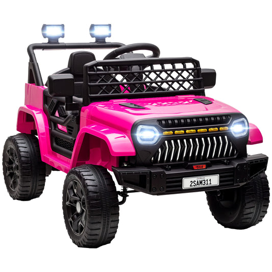 12V Pink Ride-On Truck with Spring Suspension and Remote Control Gas Scooters 0