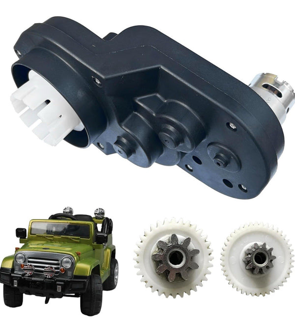 12V RS550 High-Speed 35000RPM Motor with Gearbox for Power Wheels and Ride-On Toys