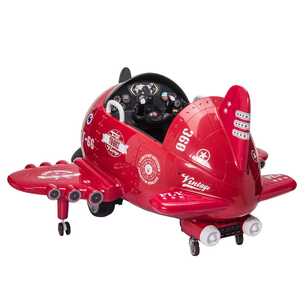 12V Electric Ride-On Airplane with RC and Realistic Sound Effects