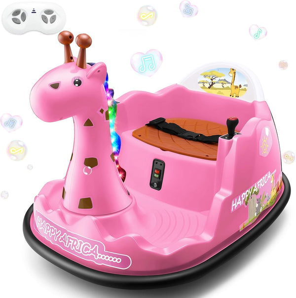 12V Electric Toddler Bumper Car with Parental Remote Control for Ages 18 Months to 6 Years