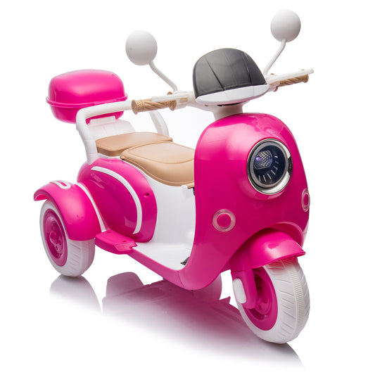 12V Two-Motor Electric Kids Ride-On Level-Up Two-Seater Motorcycle with Three Wheels Gas Scooters 0
