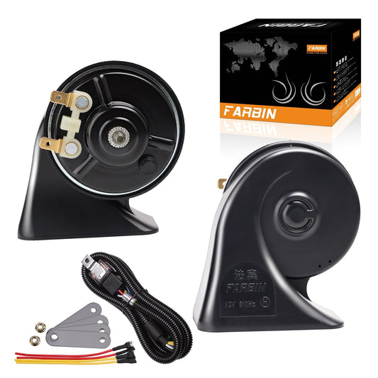 12V Waterproof Loud Train Horn Kit with Relay and Harness for Truck Car Gas Scooters 0