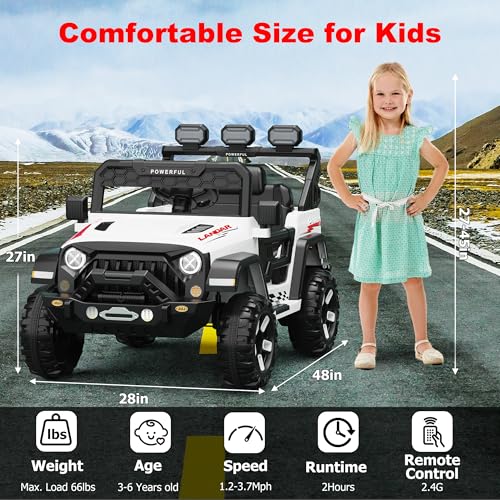 12V 7Ah Electric Kids Ride-On Truck with Dual Power Wheels and Remote Control