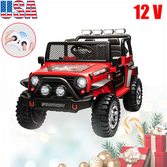 12V Electric Ride-On Jeep Car Toy with Remote Control and MP3 Player for Kids Gas Scooters 0