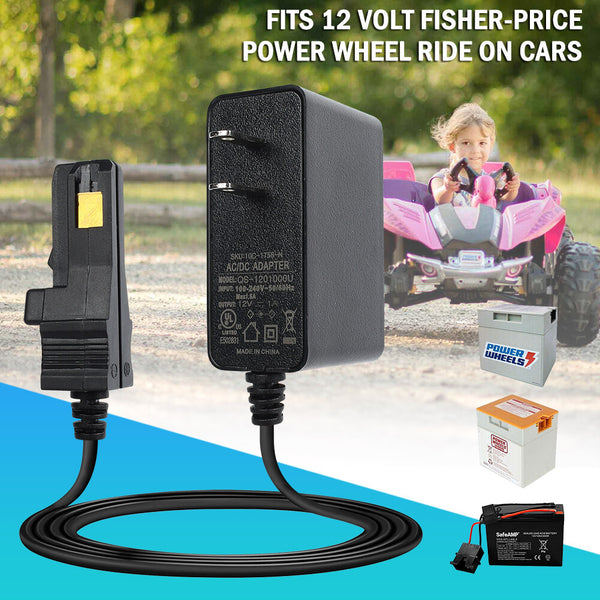12V Grey Battery Charger Adapter for Power Wheels 00801-1460