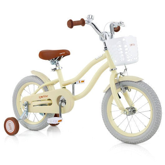 14 Inch Adjustable Kids Bike with Training Wheels for Ages 3-8 Years