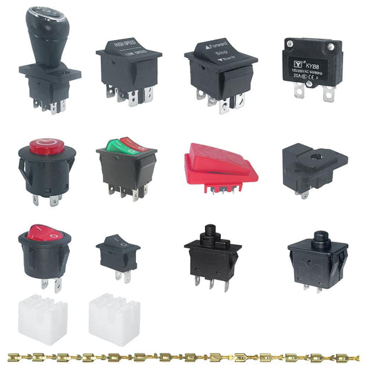 14-Piece Switch Kit Replacement Parts for Kids' Ride-On Power Wheels Toys Gas Scooters 0
