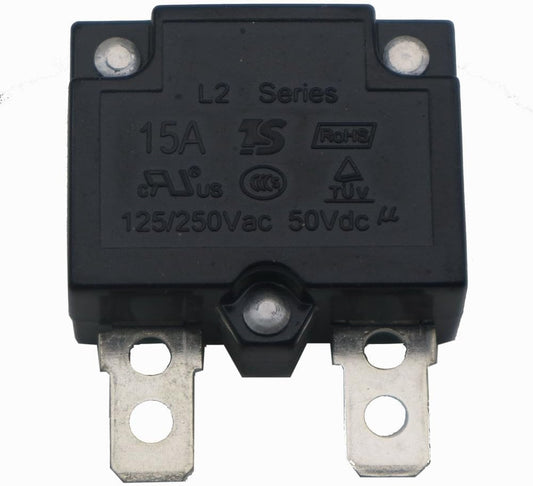 15A Circuit Breaker with Overload Protection for Kids Ride-On Dual Drive Cars Gas Scooters 0