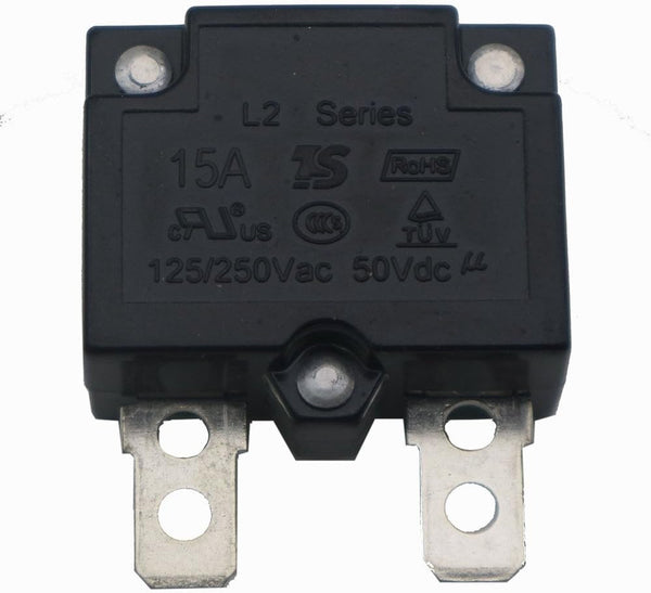 15A Circuit Breaker with Overload Protection for Kids Ride-On Dual Drive Cars