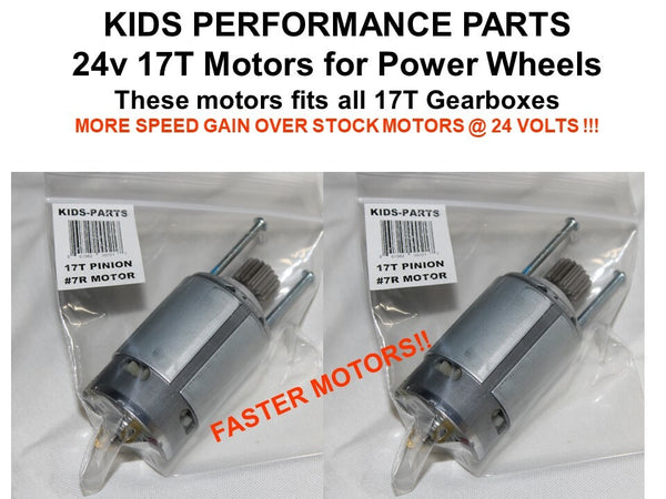 17T 24V High-Speed 7R Motor for Power Wheels Arctic Cat Gearboxes