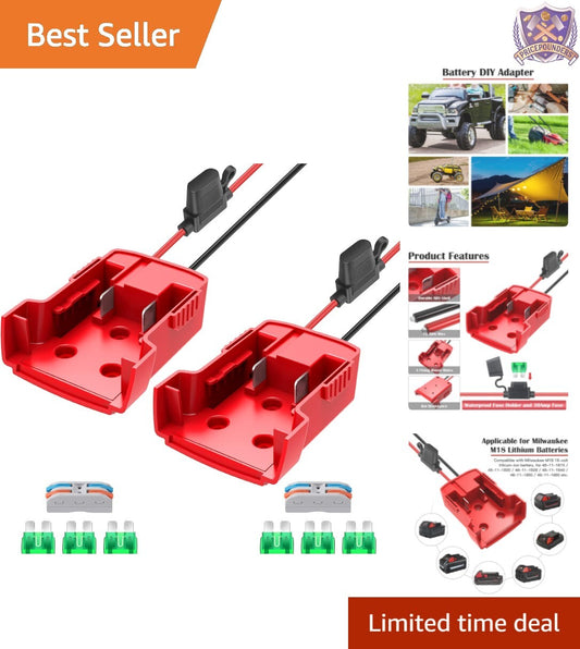 18V M18 Power Wheel Adapter Set with 2 Heavy-Duty Fuses Gas Scooters 0