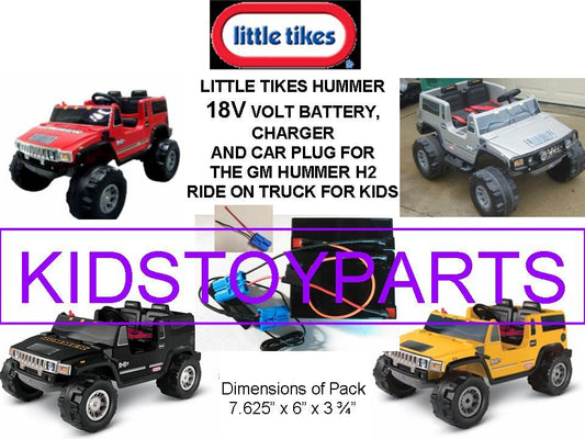 18V Battery Pack Kit Compatible with 12V Little Tikes Trucks – Red, Gray, Yellow, Black Gas Scooters 0