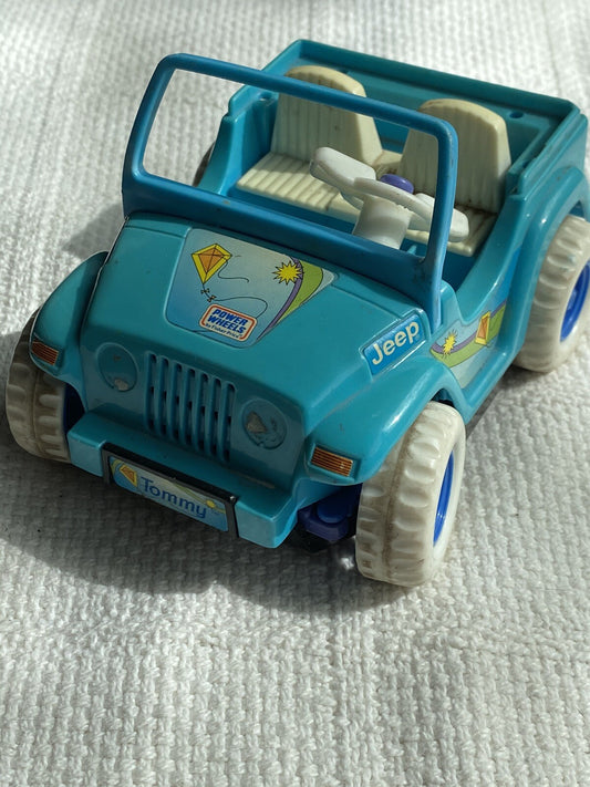 1998 Power Wheels Tommy Blue Jeep Ride-On Toy Gas Scooters 0