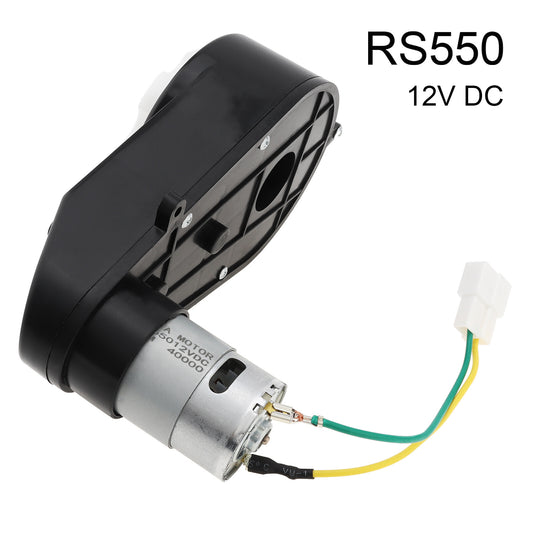 12V RS550 DC Motor with Gearbox for Kids Electric Ride-On Car Wheels Gas Scooters 0