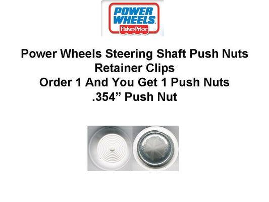 Power Wheels Steering Wheel Push Cap with .354 Retainer Nut and Music Function Gas Scooters 0