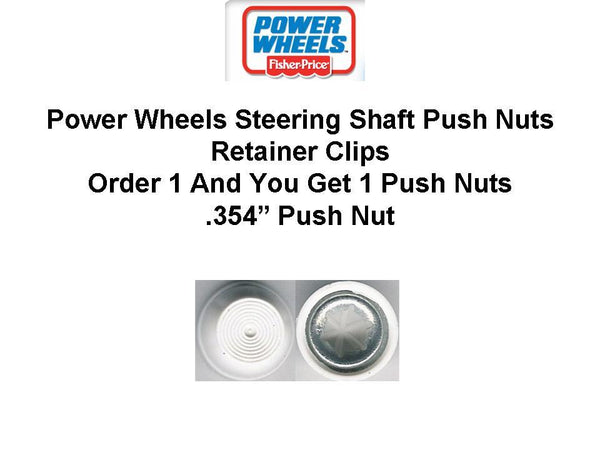 Power Wheels Steering Wheel Push Cap with .354 Retainer Nut and Music Function