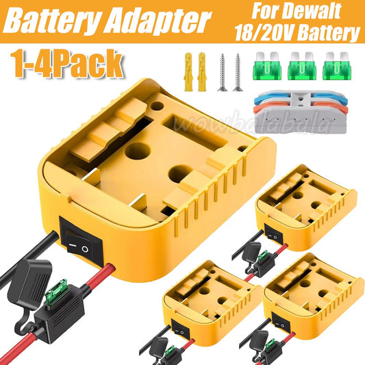 2-4 Pack Power Wheel Adapter Kit Compatible with 18V 20V Dewalt Battery Converter Gas Scooters 0