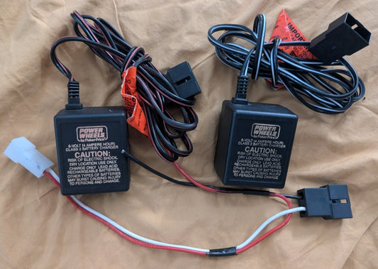 6V Power Wheels Charger with Motor and Wiring Hookup for Fisher Price Models 00801-0976 and 00801-0975 Gas Scooters 0