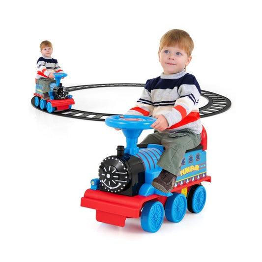 Electric 6V Battery-Powered Kids Ride-On Train Car Toy with Durable Wheels Gas Scooters 0