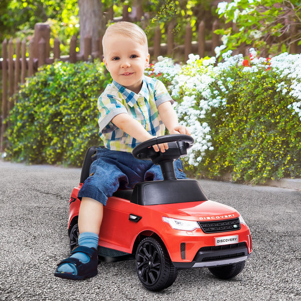 Licensed 6V Red Land Rover Ride-On Sliding Car for Kids