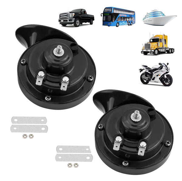 2 Pack 12V 300DB Loud Train Horns for Trucks Cars Motorcycles and Boats