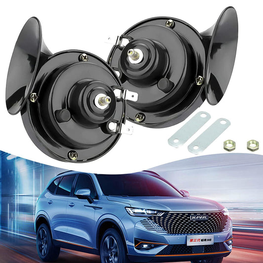2-Pack 12V Super Loud Electric Snail Car Horns for Motorcycles and Trucks Gas Scooters 0