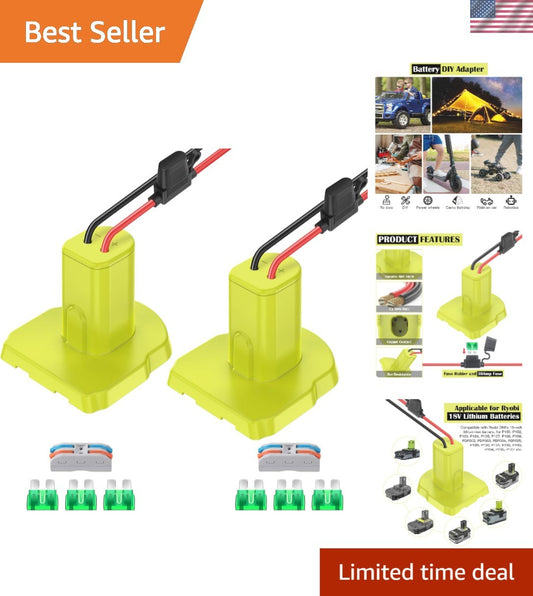 2-Pack 18V Power Wheel Adapter with 30 Amp Fuses for Safe DIY Projects Gas Scooters 0