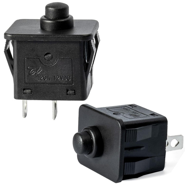 2 Pcs 6V 12V 2-Pin Plunger Type Power Wheel Foot Pedal Switch Accelerator