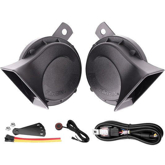 2 PCS 130dB Dual Electric Snail Air Horn for 12V Truck Waterproof Gas Scooters 0