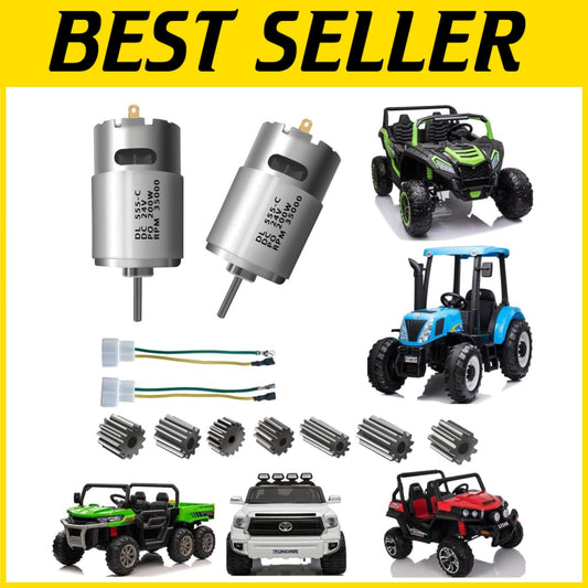 2 Pcs 24V RS555 High-Speed Electric Motor 35000 RPM Upgrade for Power Wheels Gas Scooters 0