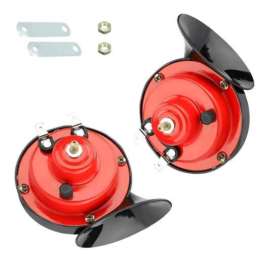2 PCS 300DB Super Loud 12V Waterproof Electric Snail Double Train Horn Gas Scooters 0