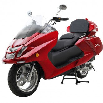 300cc Touring Moped Gas Motor Scooter with Trunk & Windshield - MC_D300E