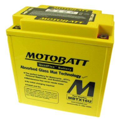MotoBatt Quadflex Battery 12v 16ah