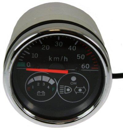Round Chrome Plastic Speeometer