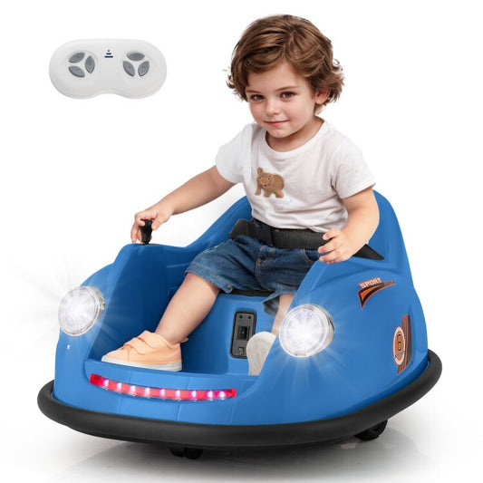 12V Battery-Powered Kids Ride-On Electric Bumper Car with Remote Control