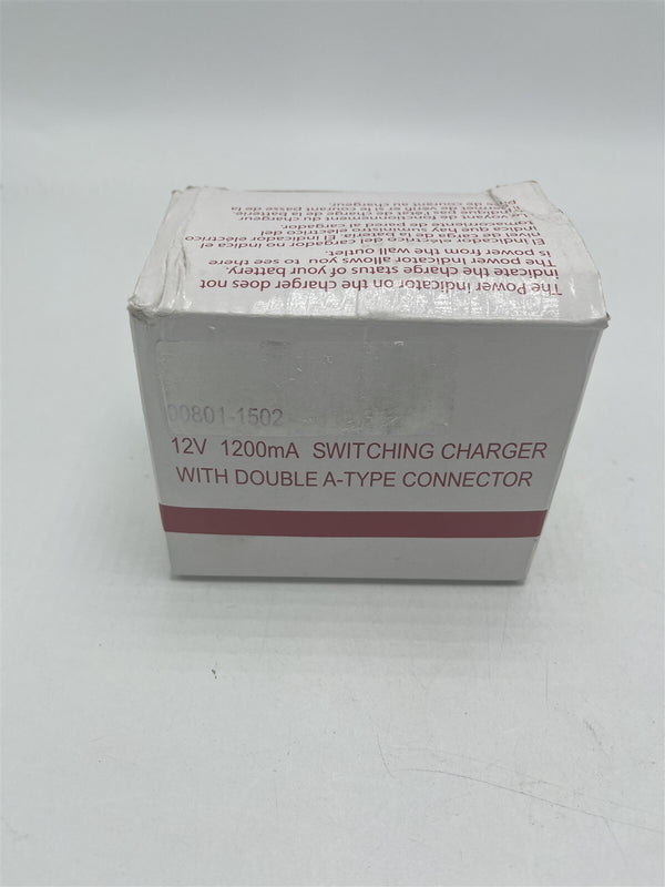 12V 1200mA Switching Charger with Dual USB-A Connectors